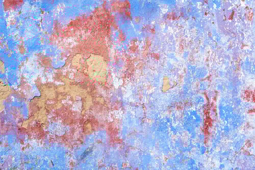 Preview: Distressed Wall Texture with Weathered Blue and Red Paint