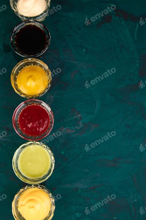 Preview: Set of different sauces.