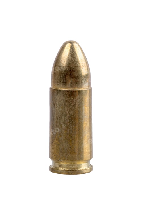 Preview: Gun bullet on a white background