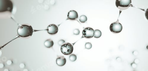 Preview: 3D illustration. atom connection concept. Abstrack background. Science