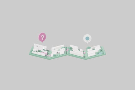 Abstract composition of geometric shapes