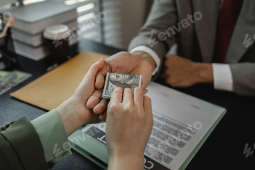 Preview: a client is bribing the opposing lawyer in order to win a case