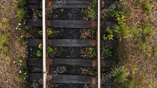 Close view of rails