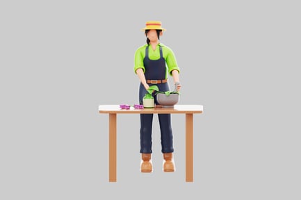 Preview: Woman preparing herbal remedy