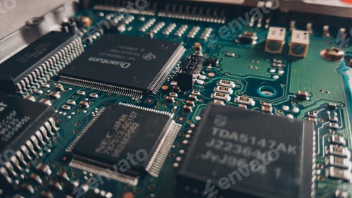 Preview: Photo of microchips and wires