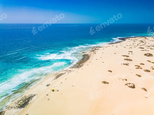 Preview: Aerial view of Dunas de Corralejo beach in Fuerteventura, Canary Island