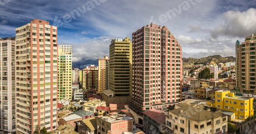 Preview: View of down town La Paz, Bolivia, South America