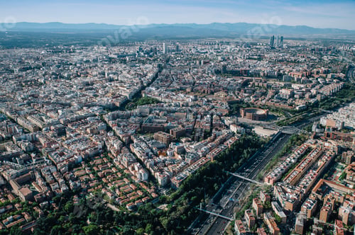 Preview: Cityscape skyline view of Madrid