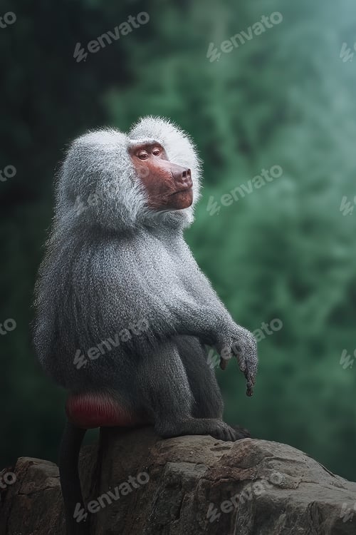 Preview: Male Hamadryas Baboon (papio hamadryas)