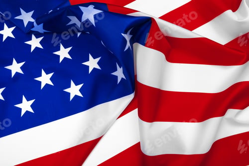 Preview: Close-up of waving American flag