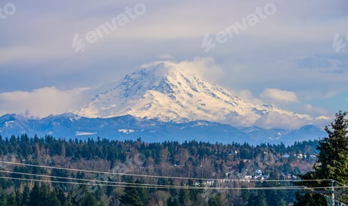 Preview: A View Of Mount Rainier From Des Moines, Washington.