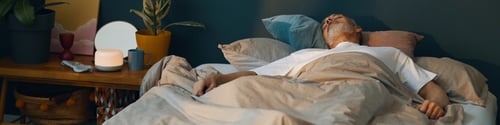 Preview: Sleeping Elderly Man in a Peaceful Bedroom Scene