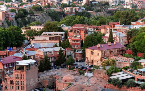 Preview: Top view of the old town in Tbilisi