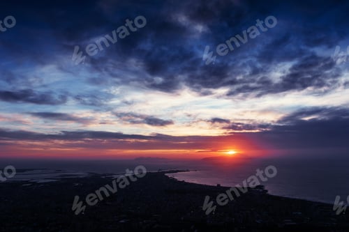 Preview: city with a night on the beach. Sicily Italy Europe