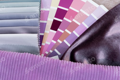 Preview: Fabric Swatches in Blue Purple and Pink Tones
