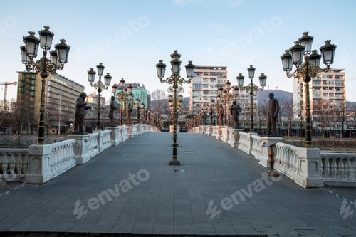 Preview: North Macedonia located by the Vardar River. Skopje