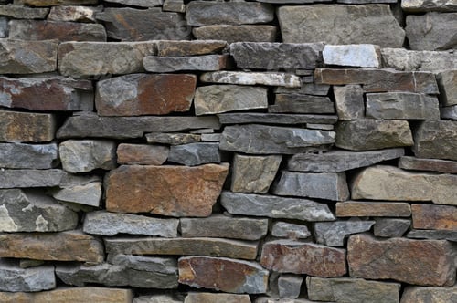 Preview: Walls made of stone , stone background.
