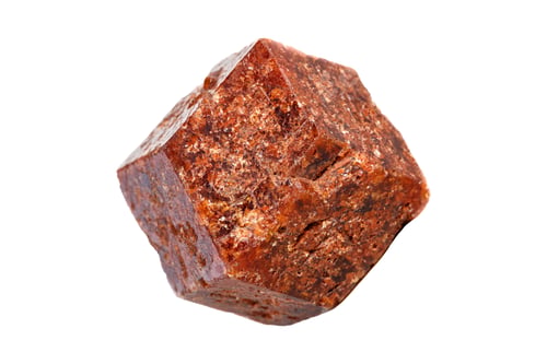 Preview: Garnet mineral stone on a white background