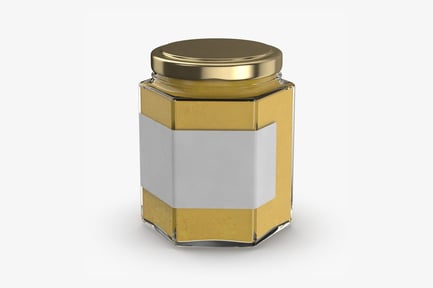 Preview: Yellow Pigment Jar: Natural Color Powder in Glass