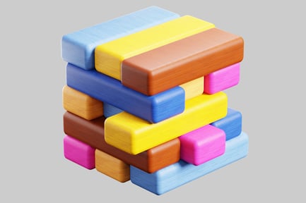 Preview: Stack of colorful blocks
