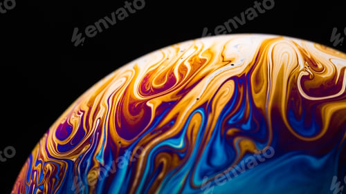 Preview: Macro shoot of soap bubble colorful