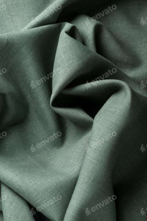 Preview: Background with a green linen fabric