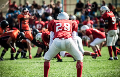 Preview: american football players fighting for the ball