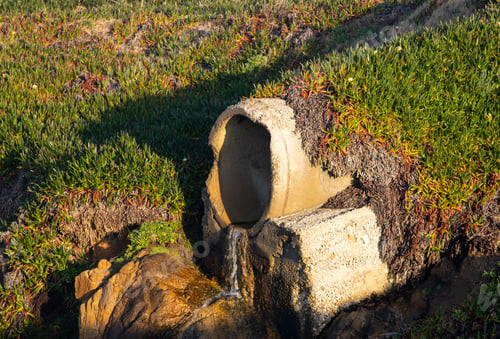 Preview: a pipe through which waste water is discharged into nature