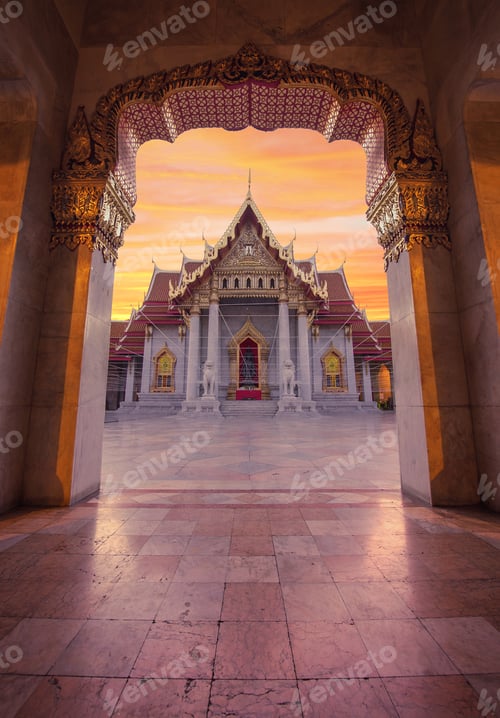 Preview: Wat Benchamabophit, Marble Temple, Bangkok, Thailand