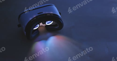 Preview: Virtual reality device playing movie inside