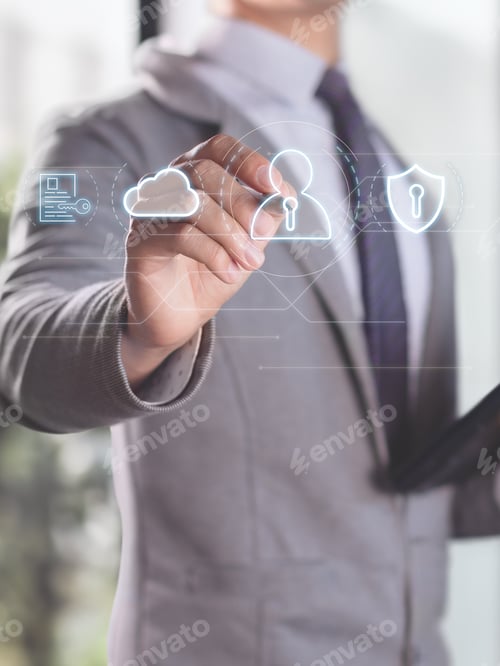 Preview: Vertical photo of Encrypted file protection in the cloud. Advanced security for enterprises.