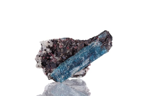 Preview: macro mineral stone Kyanite on a white background