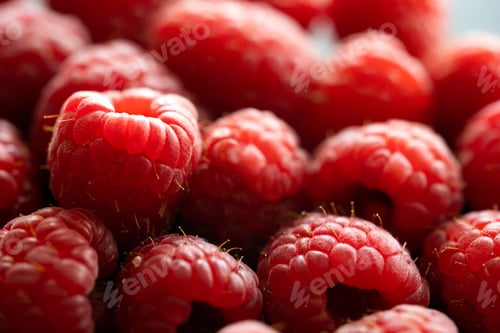 Preview: Fresh red raspberries