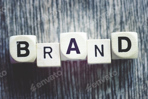 Preview: “Brand” spelled out on wooden blocks