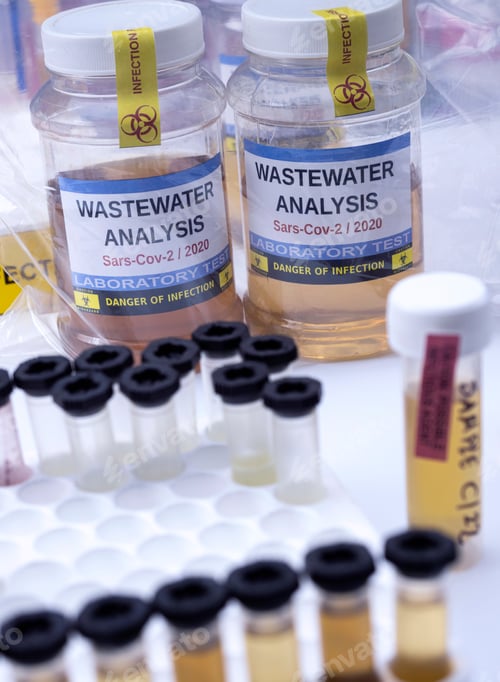 Preview: Investigation of sars-cov-2 virus in humans in a wastewater laboratory, conceptual image