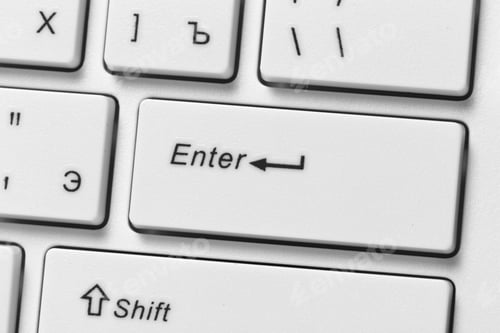 Preview: close up of a white computer keyboard