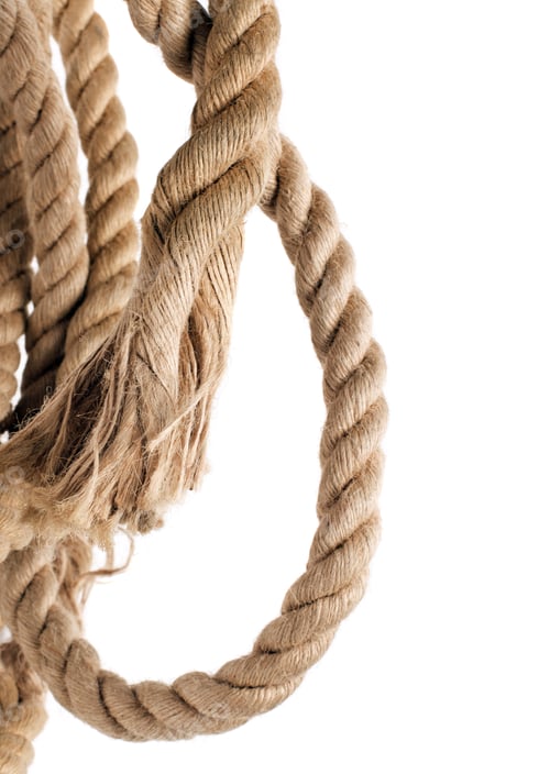 Preview: ship rope and knot isolated on white background