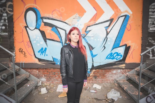 Preview: young beautiful red hair venezuelan woman lifestyle