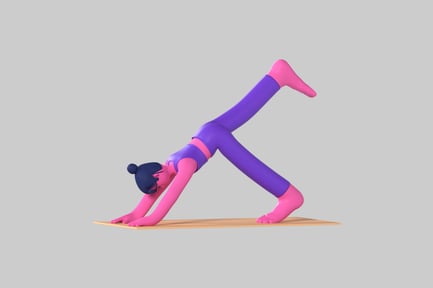 Preview: Yoga cartoon character