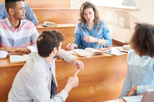 Preview: College students at class