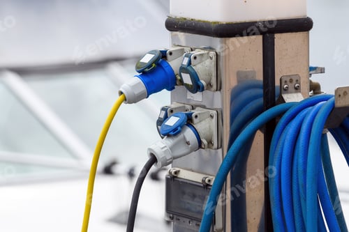 Preview: Electric boat charging station at the river quay