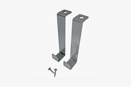 Preview: Stainless steel rectangular brackets with mounting holes
