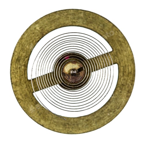 Preview: Pendulum of the old clock mechanism, isolated on white background