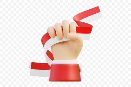 Preview: Raised Indonesia Flag