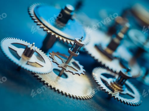 Preview: Gears and cogs clock