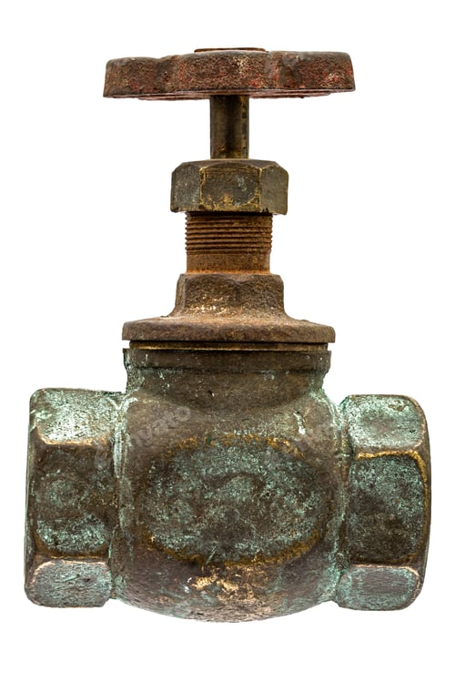 Preview: Old water faucet, isolated on white background