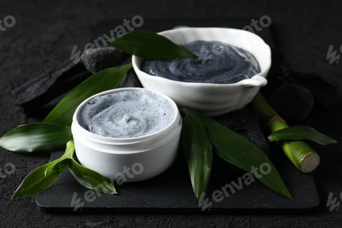 Preview: Concept of face and skin care - bamboo and charcoal
