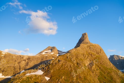 Preview: Mountain landscape. Nature in Norway. Panoramic view of wild Norway.