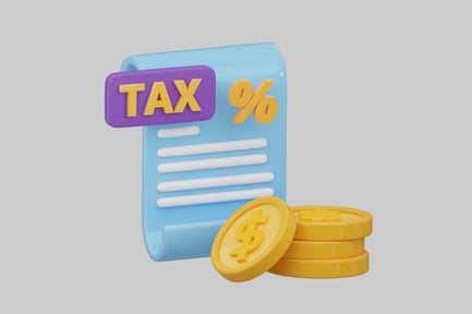 Preview: Tax form with gold coins