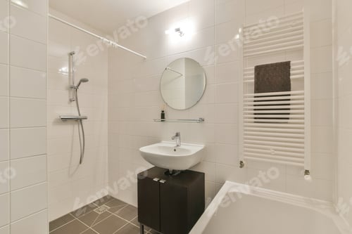 Preview: Modern bathroom with shower and sink